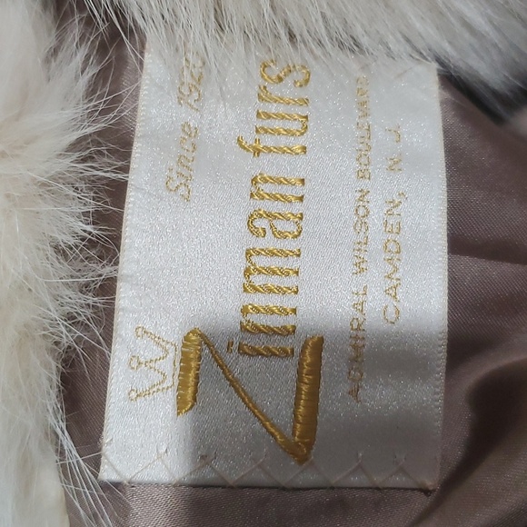 Vintage mink corded coat zinman furs tourmaline cream fox collar euc - Picture 6 of 13